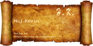 Huj Kevin névjegykártya